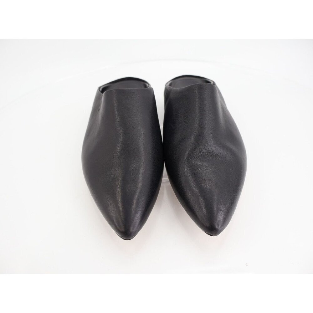 VINCE Cay Slip On Mule Black Leather Pointed Toe Flat Size 7M - Picture 4 of 13